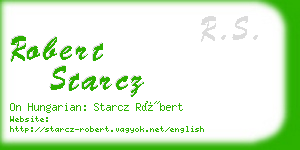 robert starcz business card